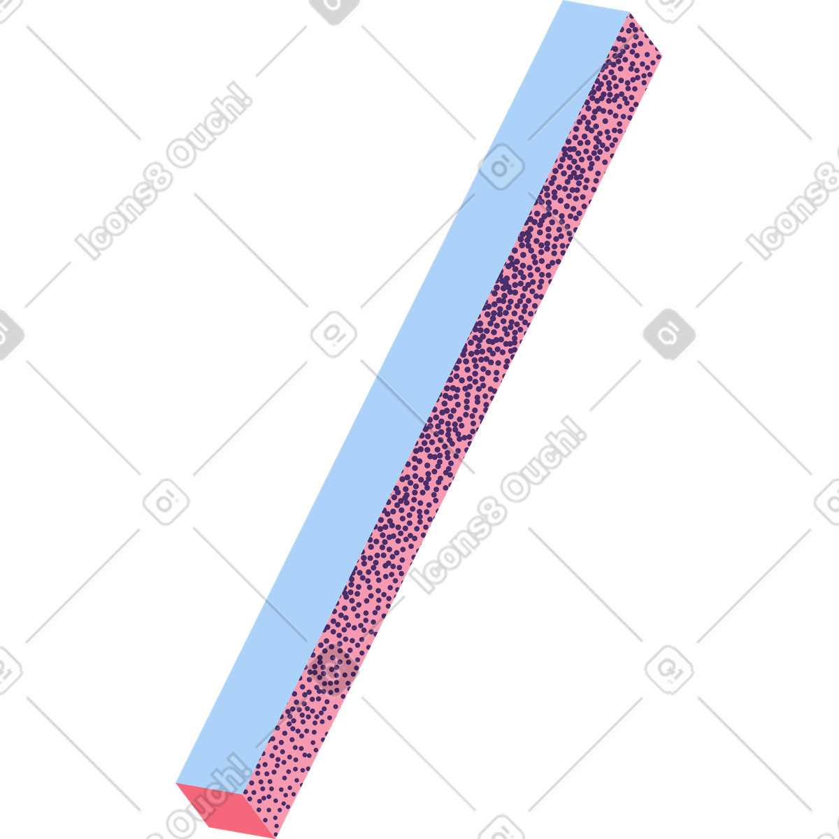 Grain スタイルの Long rectangular bar for geometric industrial detail のイラストをPNG、SVG形式でダウンロード