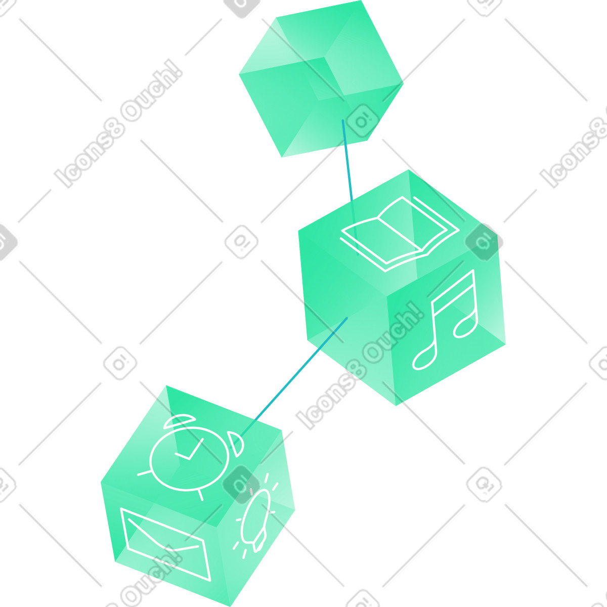 Ilustraci&oacute;n Funciones de casa inteligente conectada en estilo Lucent a descargar en PNG y SVG
