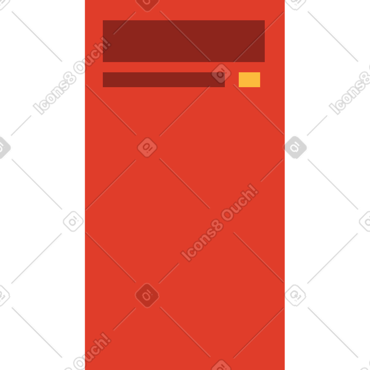 System unit illustration in Burgundy style download in PNG, SVG