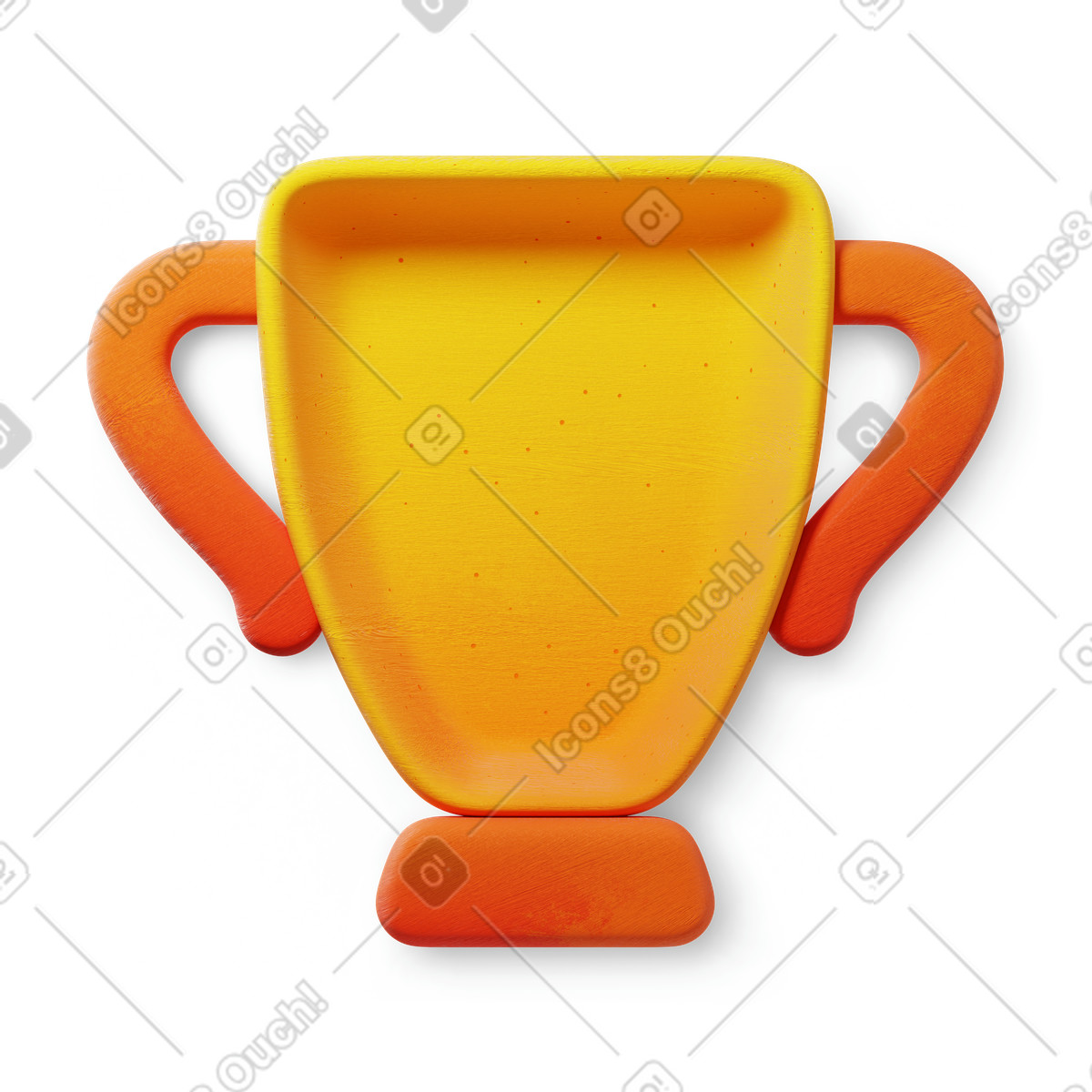 Trophy illustration in 3D Microsoft Fluent style download in PNG, SVG