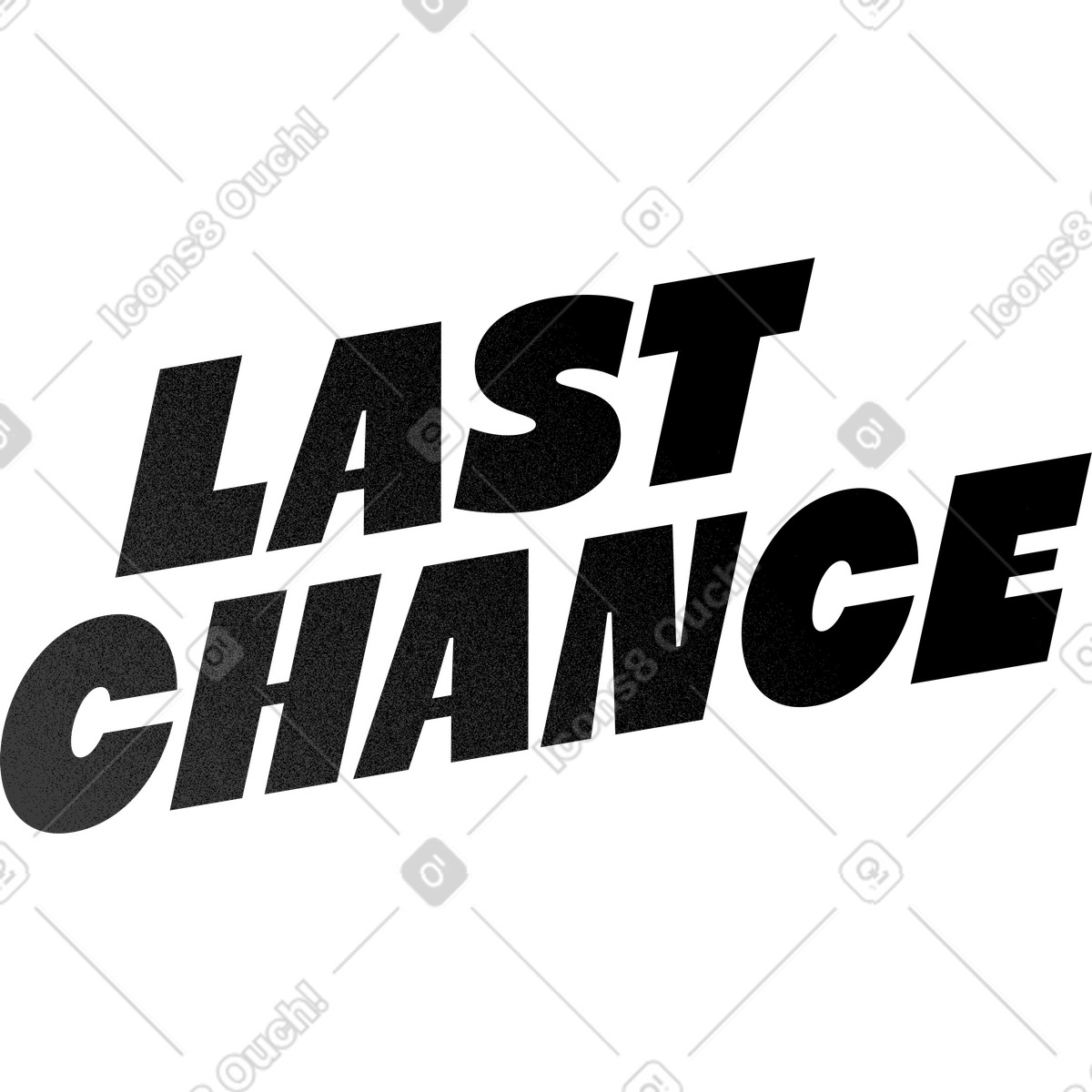 Ilustración Black last chance text en estilo Typography a descargar en PNG y SVG
