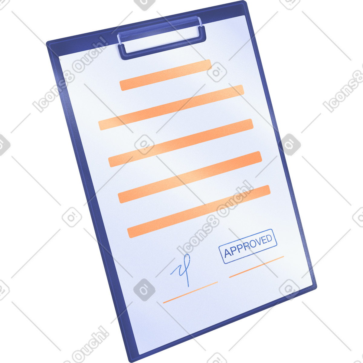 Smart スタイルの Agreement with signature and seal のイラストをPNG、SVG形式でダウンロード