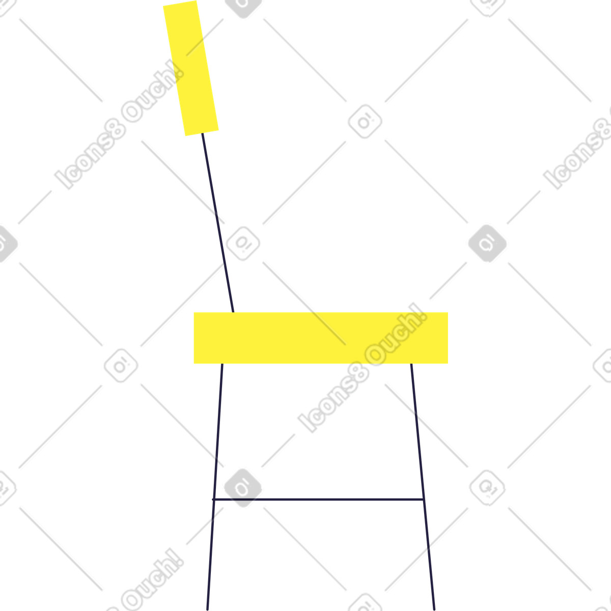 Stuhl mit rückenlehne-Illustration im Mellow-Stil als Download in PNG, SVG