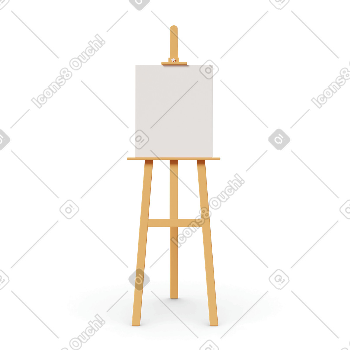 Иллюстрация Easel canvas в стиле 3D Casual life — скачать в форматах PNG, SVG