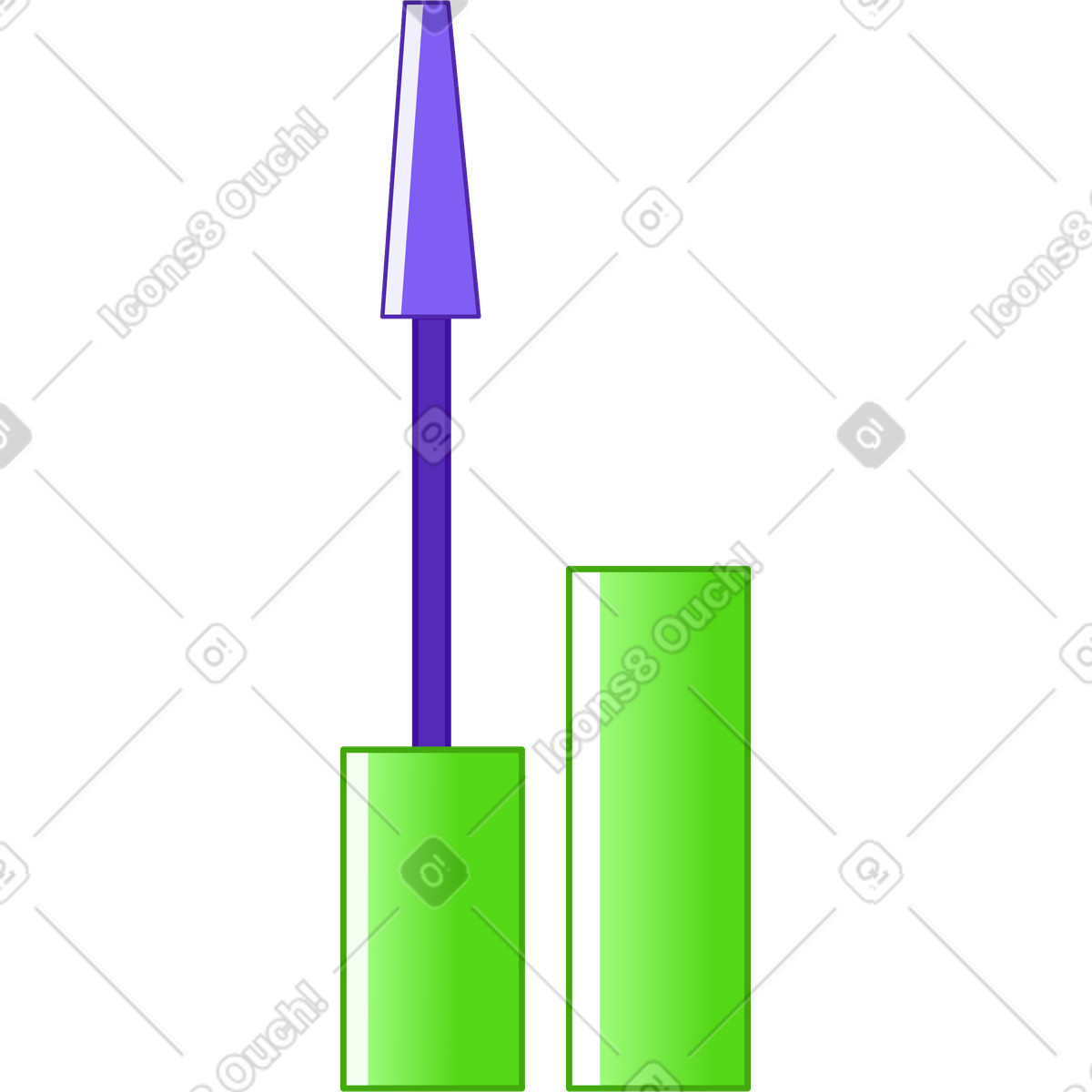 Wimperntusche-Illustration im Rainbow-Stil als Download in PNG, SVG