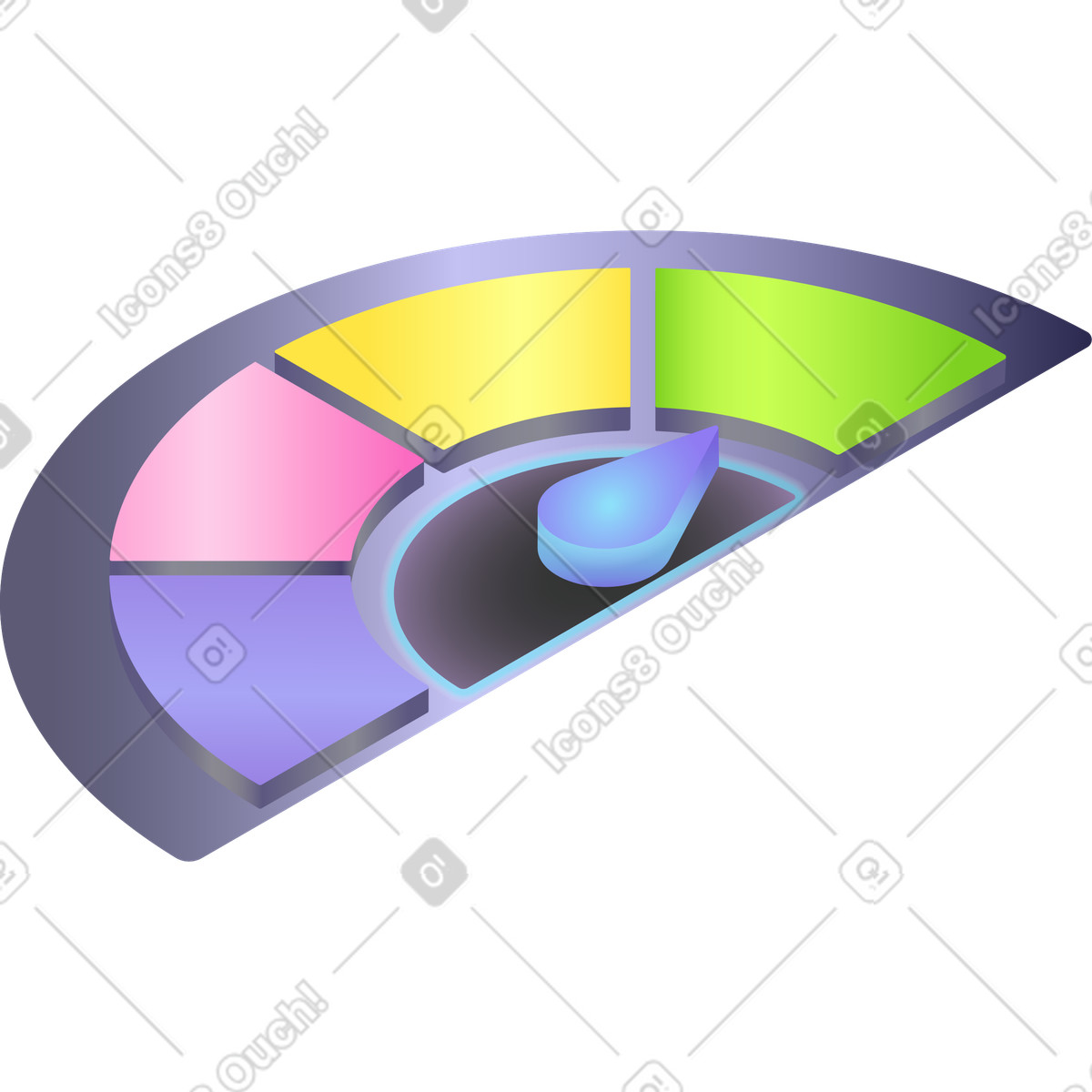Grafico di miglioramento della soddisfazione del cliente illustrazione in stile Isotech scarica in PNG, SVG