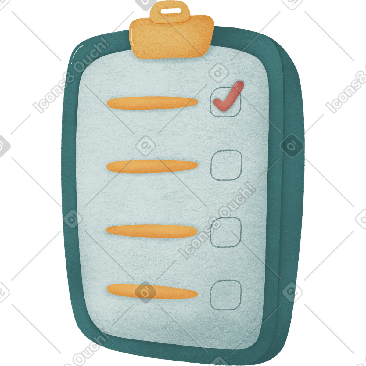 Lista di cose da fare illustrazione in stile Woolly scarica in PNG, SVG