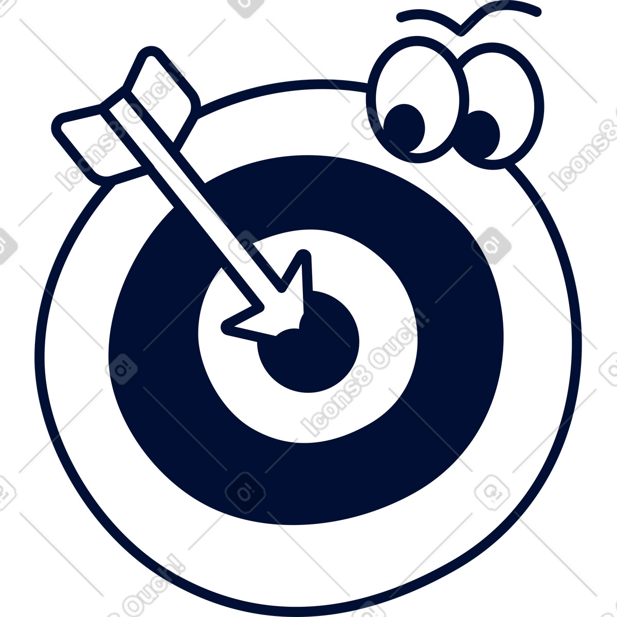 Ilustración Objetivo con flecha en estilo Blink a descargar en PNG y SVG