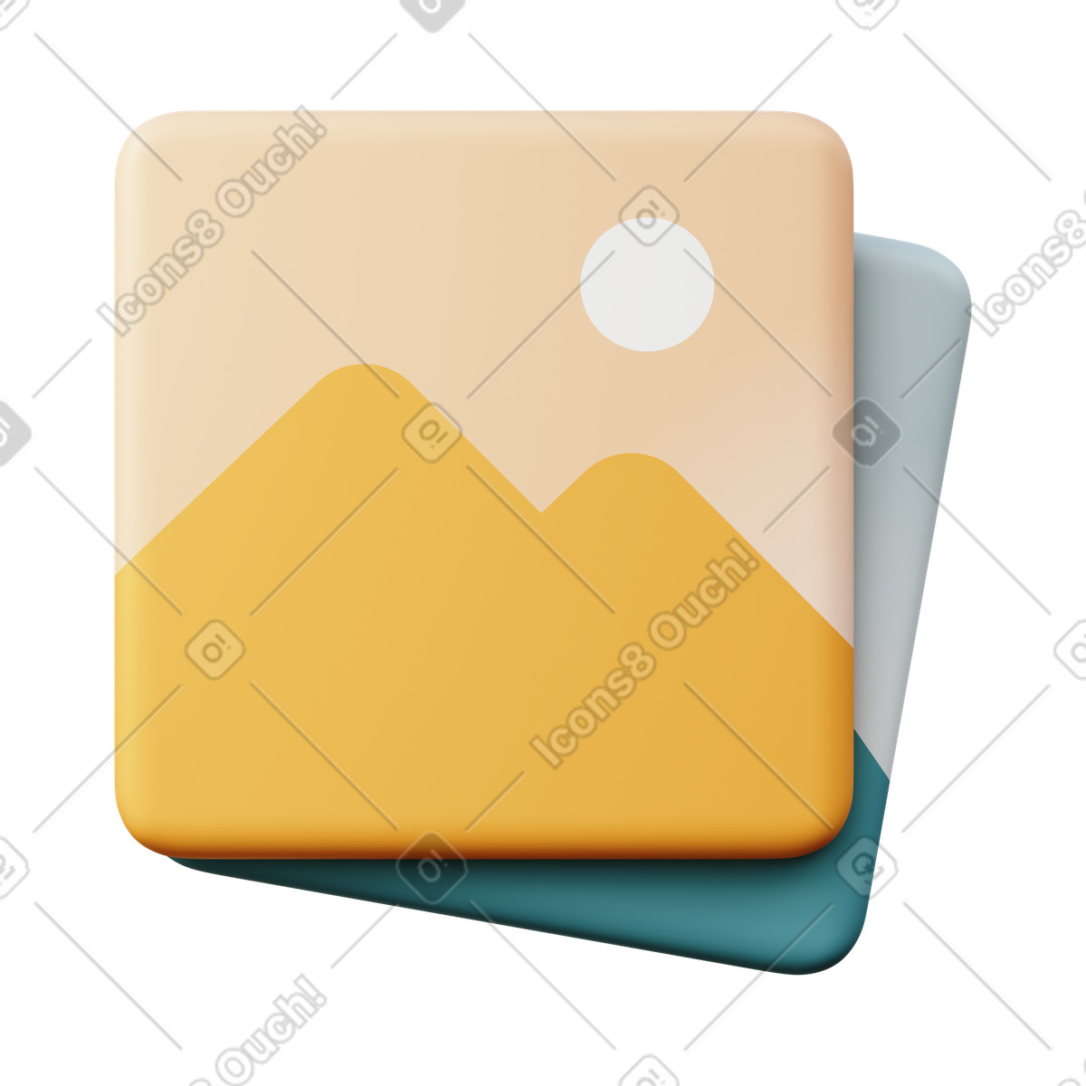 Ilustração de Photo gallery em no estilo 3D Sugary para baixar em PNG, SVG