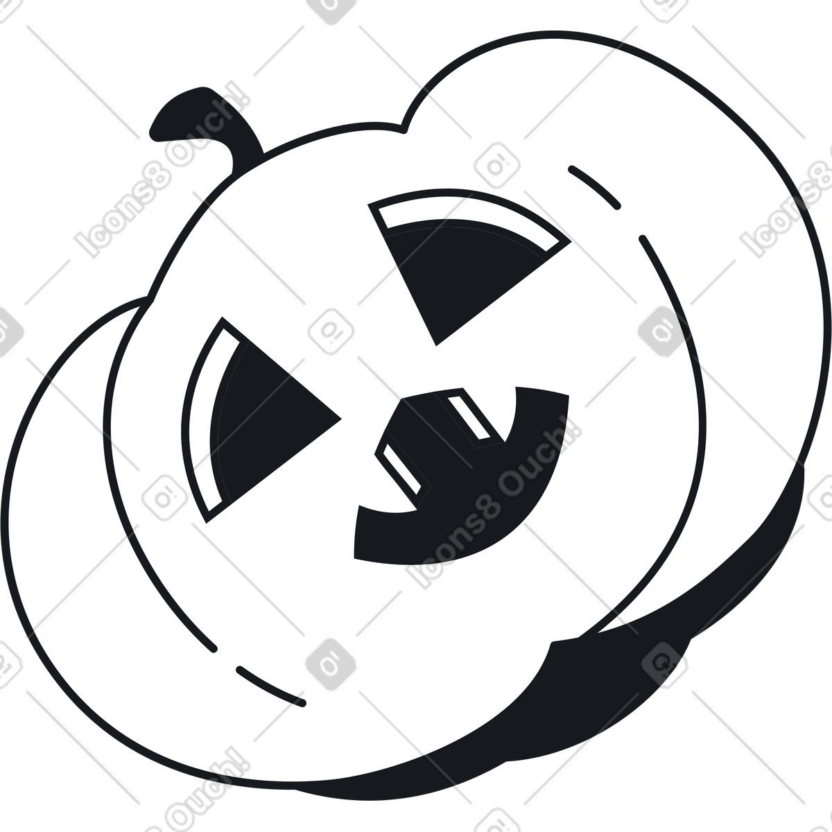Ilustración Jack-o-lantern sorprendido en estilo Breeze a descargar en PNG y SVG