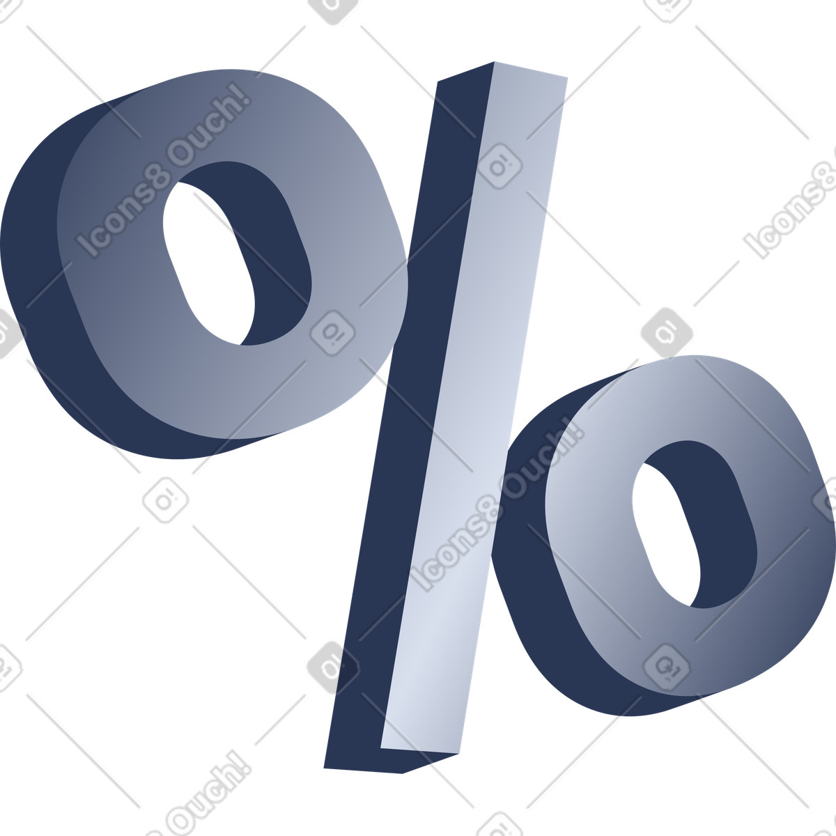 Ilustración Símbolo de porcentaje en estilo Lucent a descargar en PNG y SVG