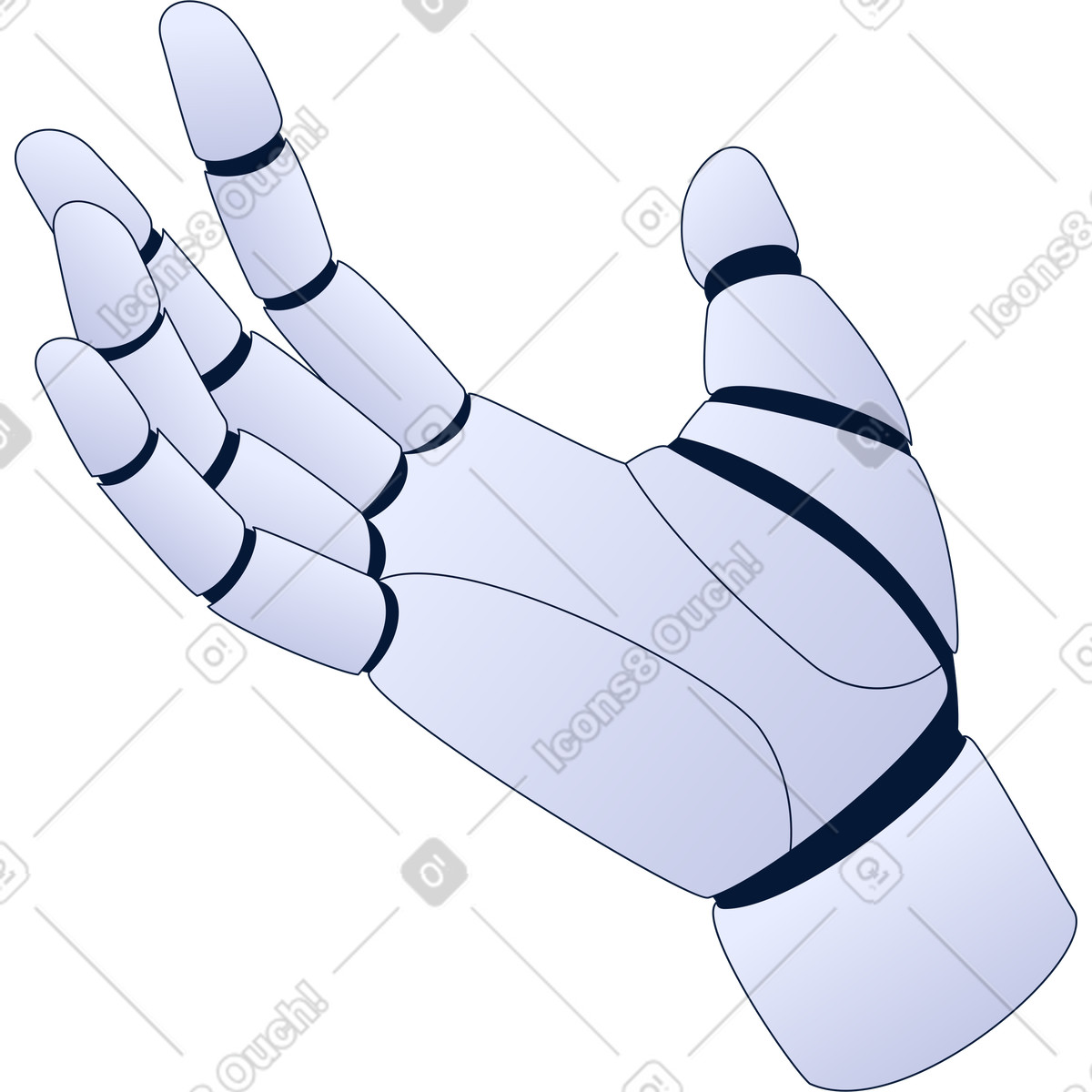 Robot hand illustration in Neat style download in PNG, SVG