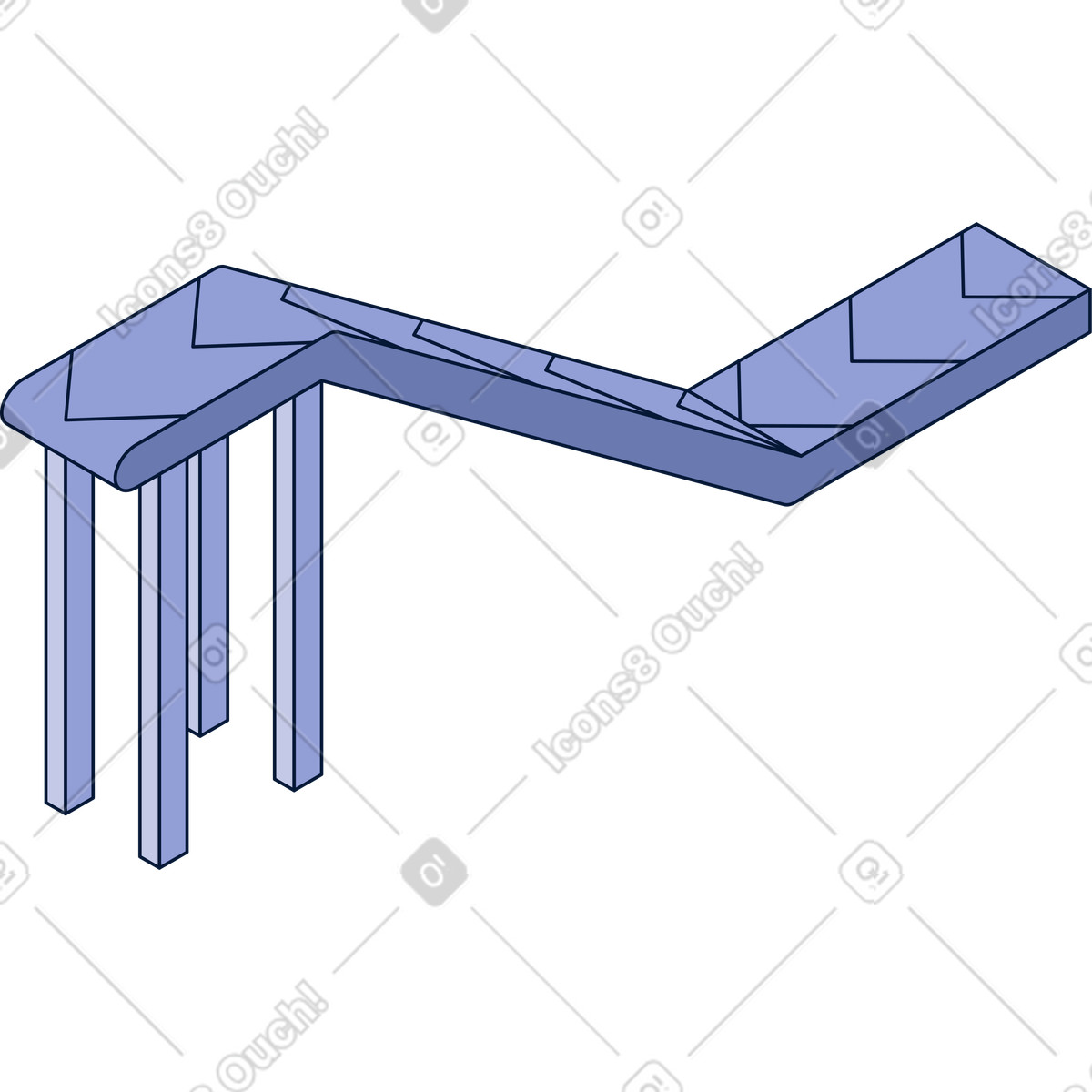 Illustration Piste de convoyeur dans le style Neat à télécharger aux formats PNG, SVG