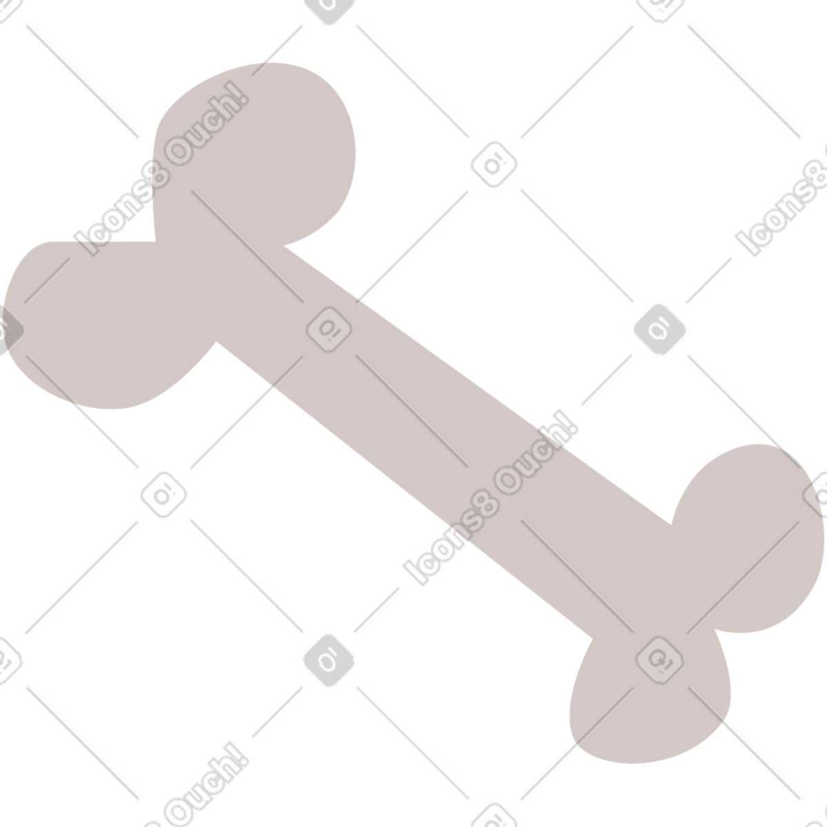 Illustration Gris os dans le style Woof à télécharger aux formats PNG, SVG