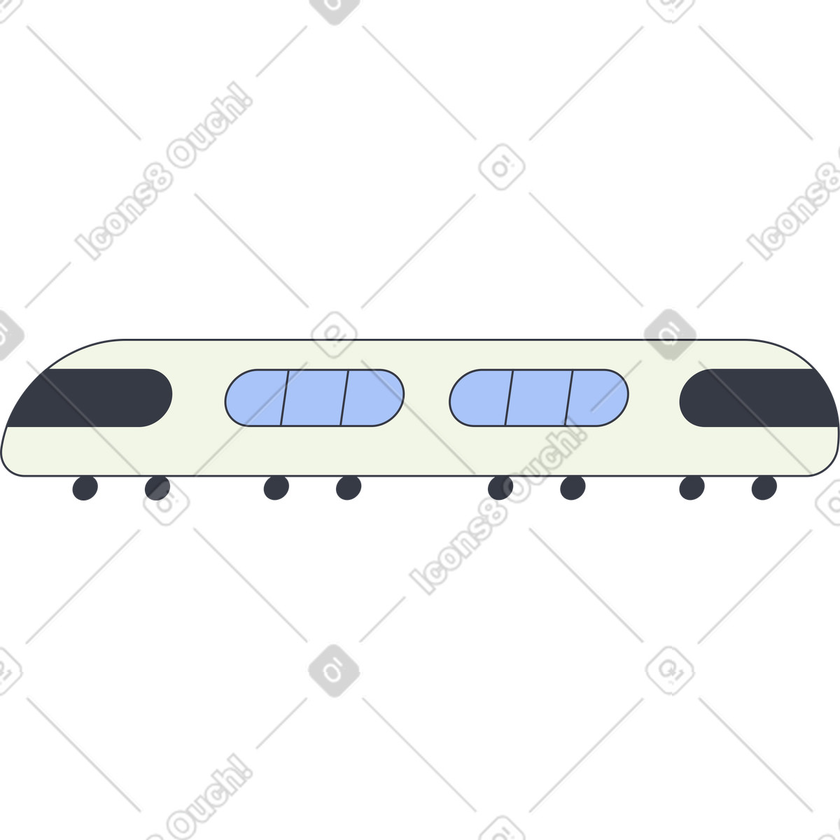 Train illustration in Abstract style download in PNG, SVG