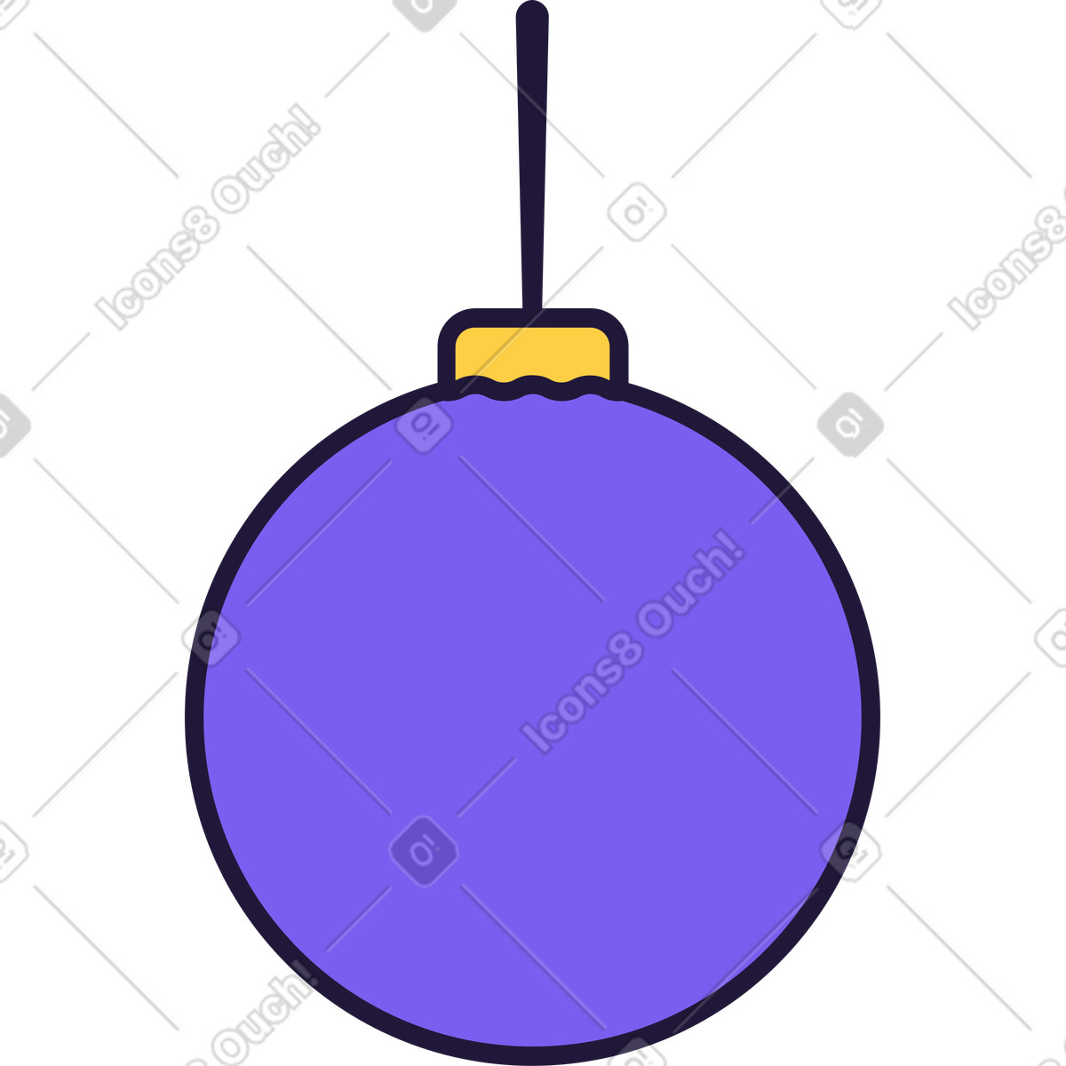 Ilustración Christmas ball en estilo Conifer a descargar en PNG y SVG