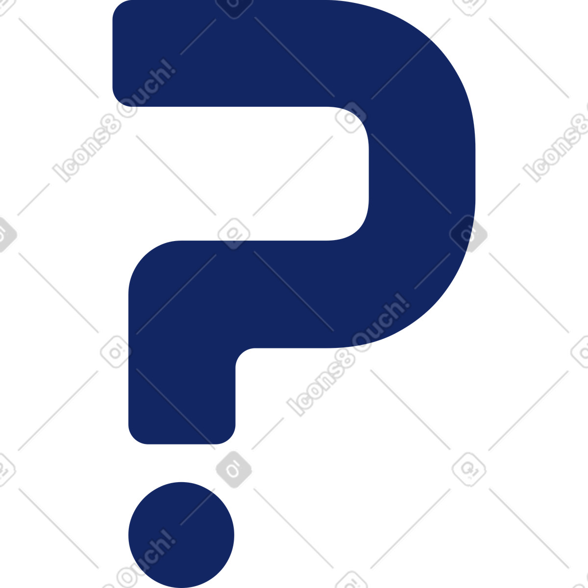 Fragezeichen-Illustration im Cyborg-Stil als Download in PNG, SVG