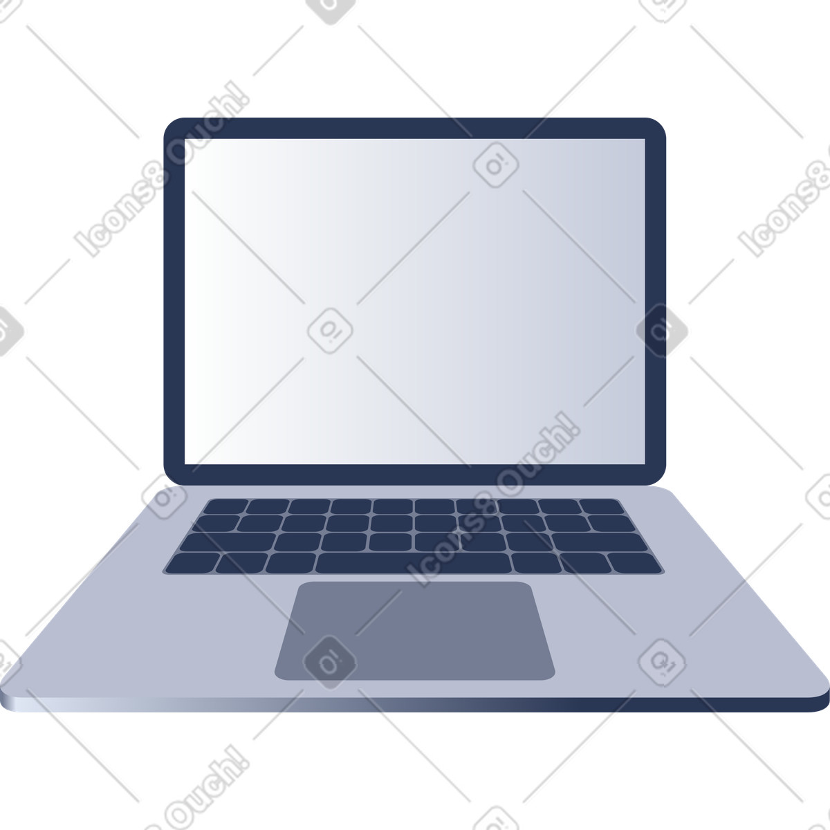 Laptop illustration in PNG, SVG