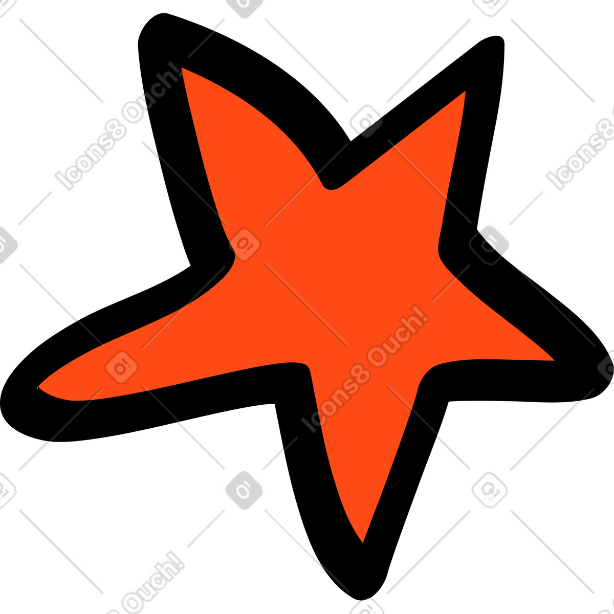 Stern-Illustration im Comic-Stil als Download in PNG, SVG
