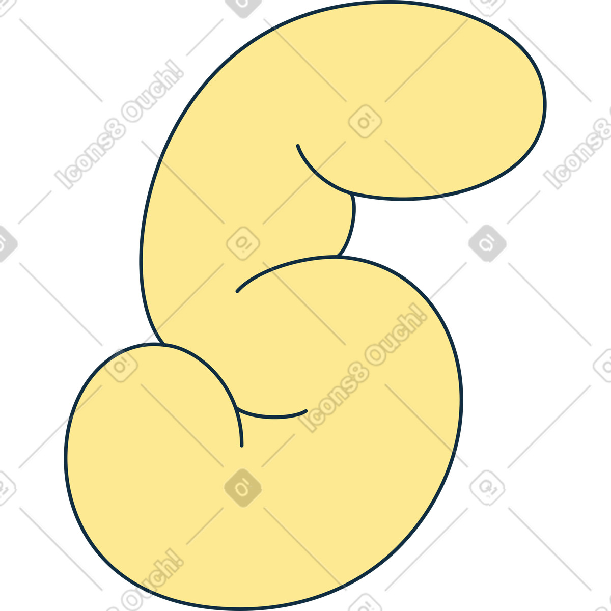 Number five illustration in PNG, SVG