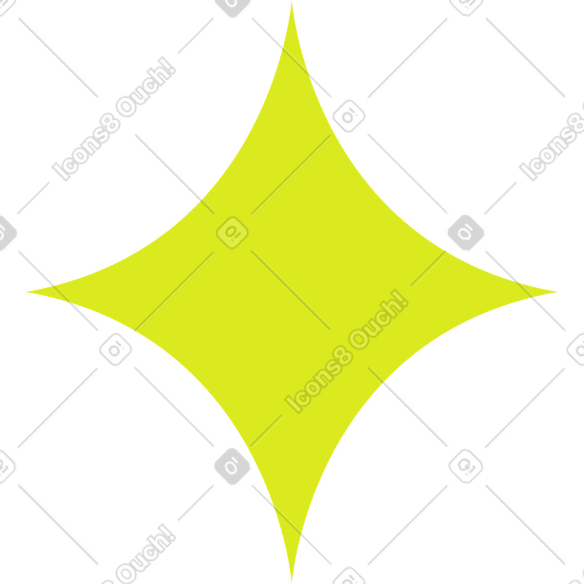 Grüner star-Illustration im Like-Stil als Download in PNG, SVG