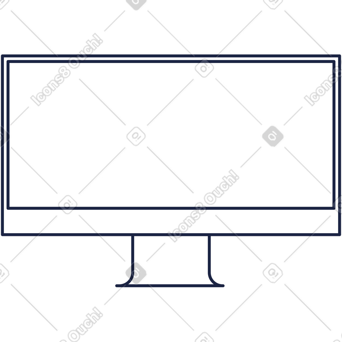 Monitor illustration in PNG, SVG