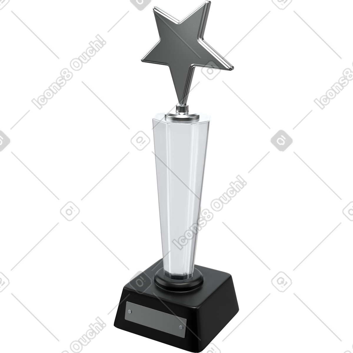 Excellence award trophy illustration clipart symbol of business success in PNG SVG GIF