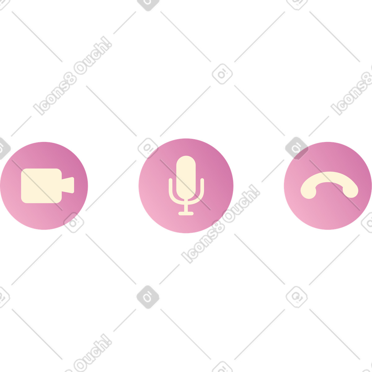 Zoom call interface illustration in Silky style download in PNG, SVG