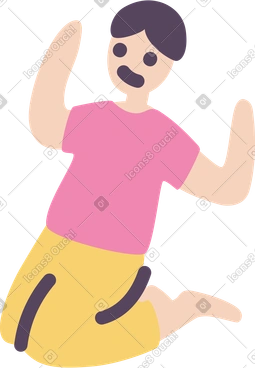 Man on his knees PNG, SVG
