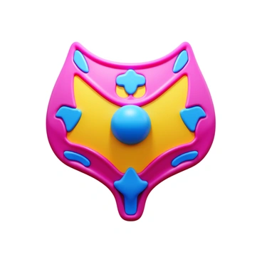 A vibrant representation of the female pelvis featuring bold colors and intricate patterns. The pelvis is depicted in a frontal view, showcasing its unique shape and structure. The colors include bright pinks, yellows, and electric blues, arranged in a striking pattern that draws attention to the contours. The details of the pelvis are highlighted with contrasting shades, emphasizing its anatomical features and making the overall image visually dynamic.