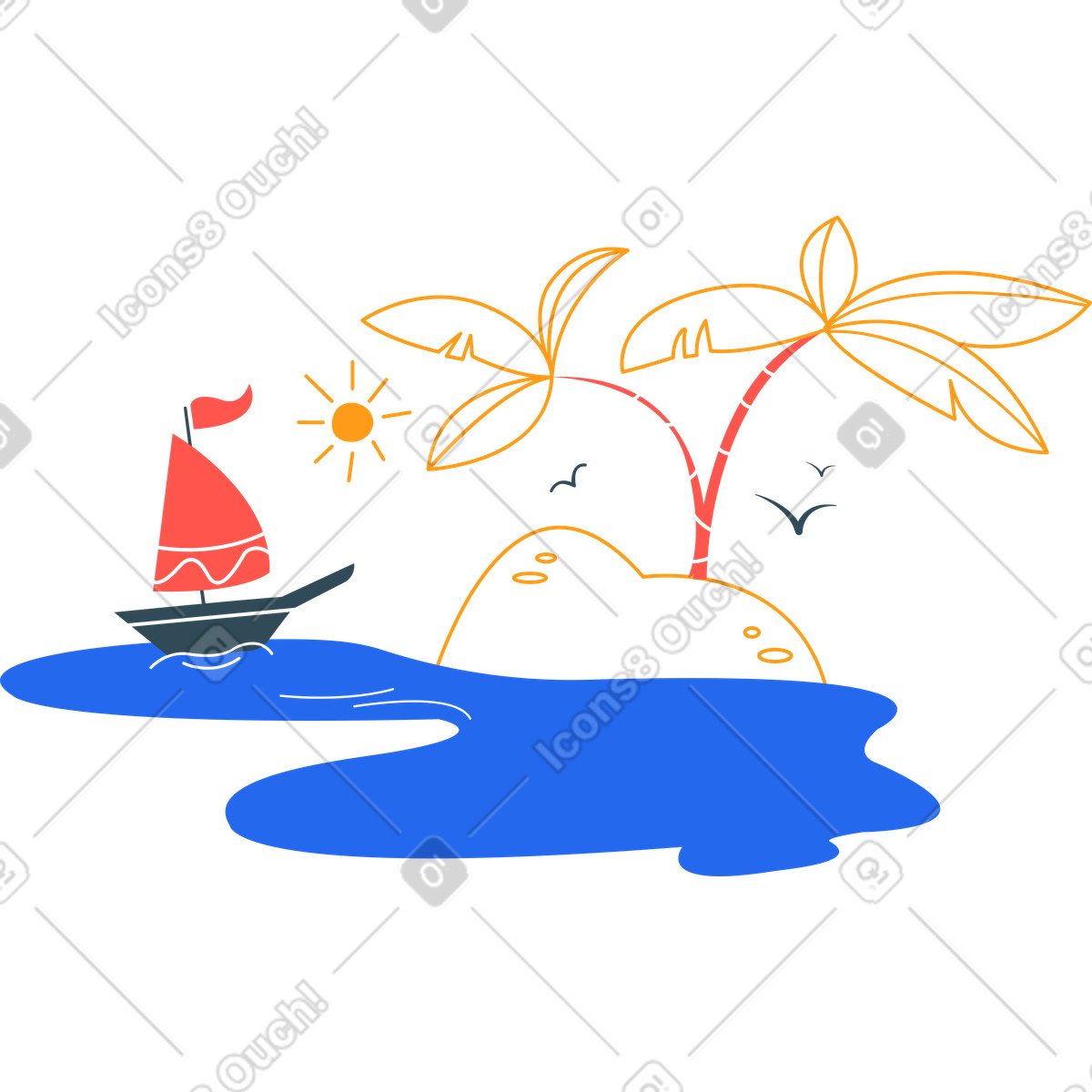 Ilustração de Mar em no estilo Kingdom para baixar em PNG, SVG