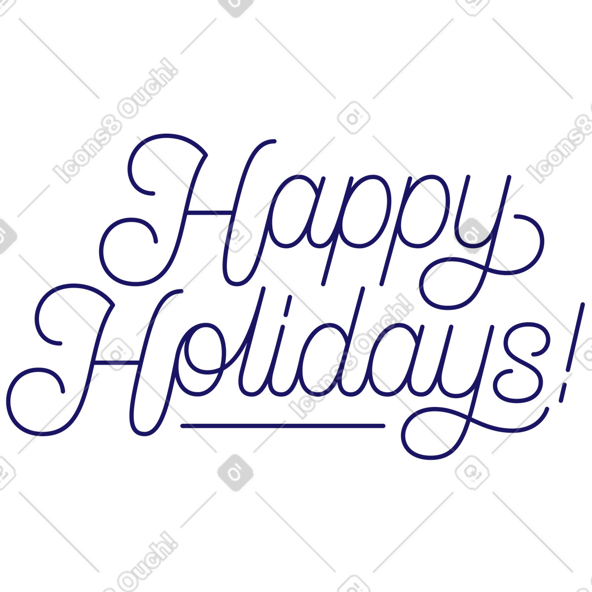 Illustration Lettrage joyeuses fêtes ! dans le style Matey à télécharger aux formats PNG, SVG