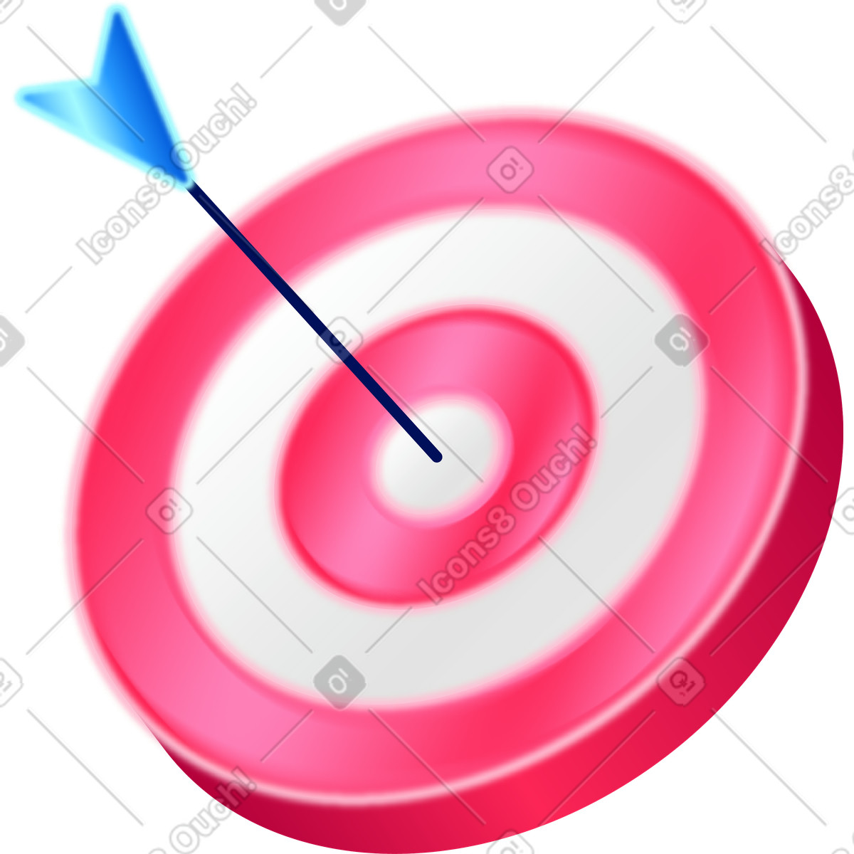 Target with arrow illustration in Burst style download in PNG, SVG
