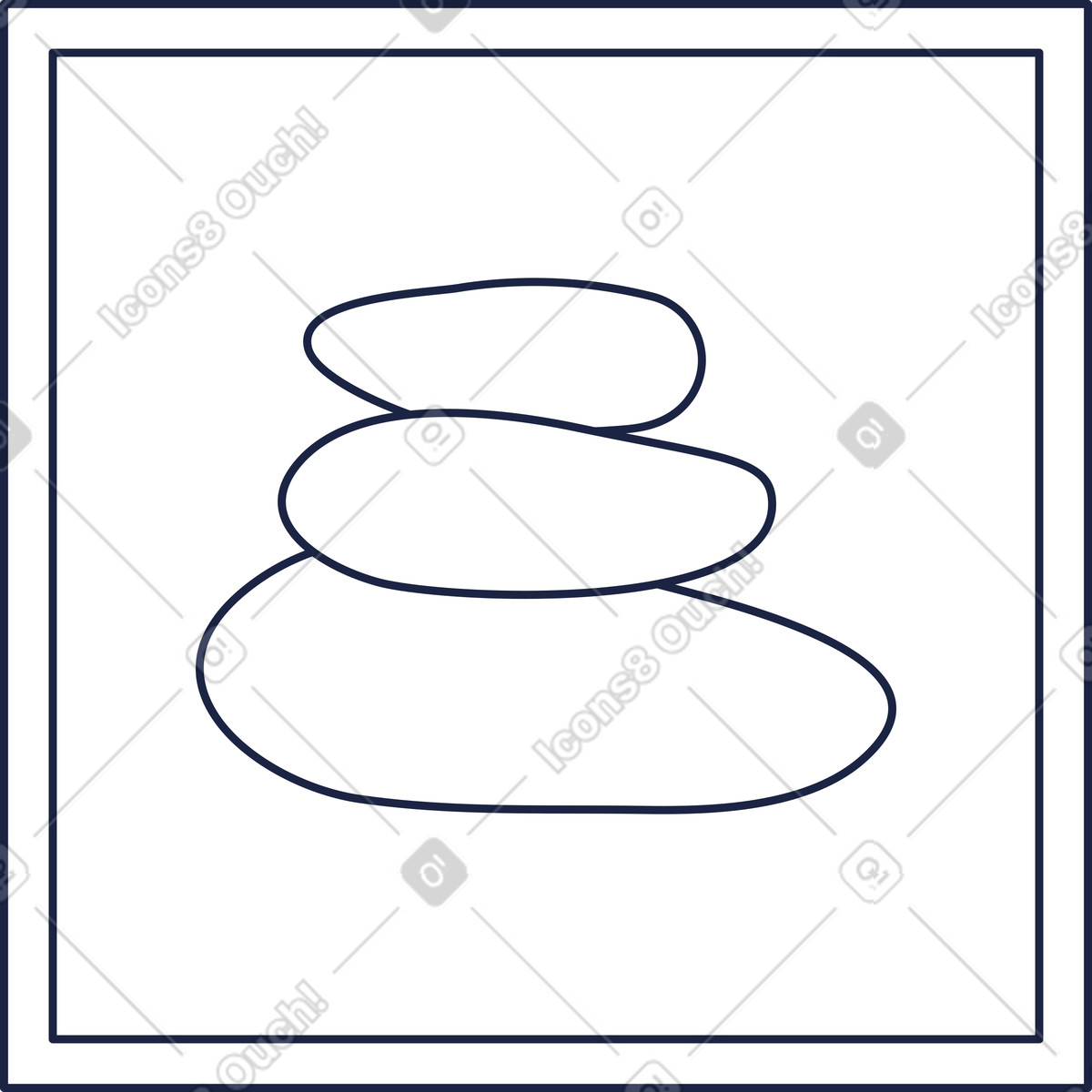 Ilustração de Imagem com três pedras spa em no estilo Urban Line para baixar em PNG, SVG