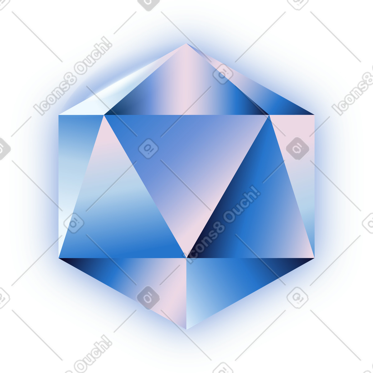 Cristallo illustrazione in stile Dimension scarica in PNG, SVG