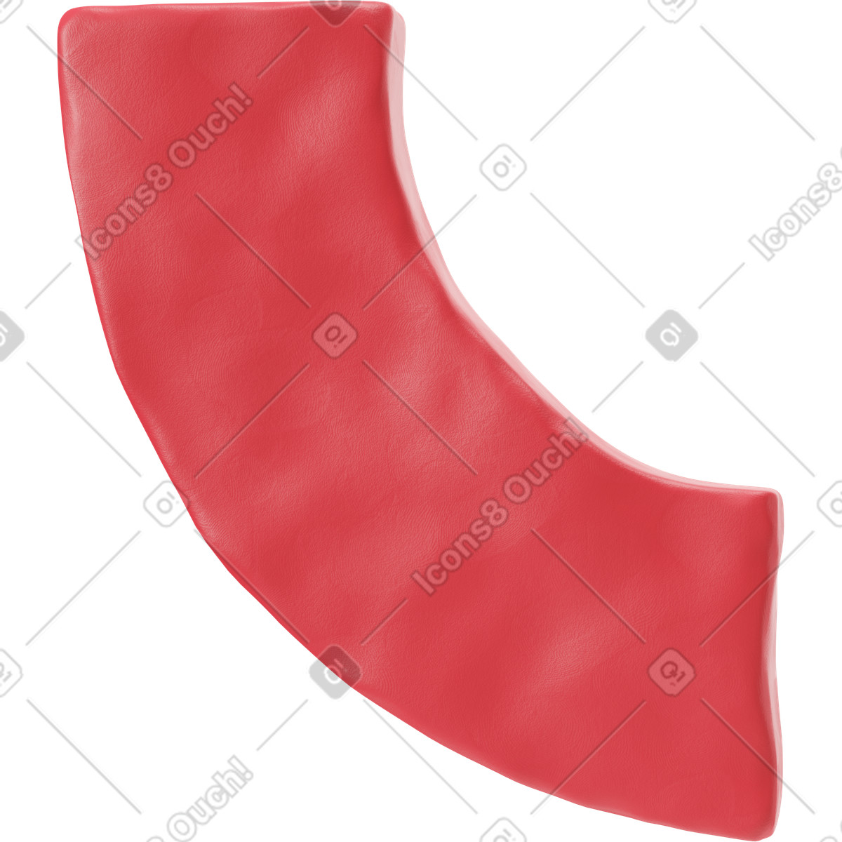 Иллюстрация Рука в красной ткани стиле 3D Stripy — скачать форматах PNG, SVG