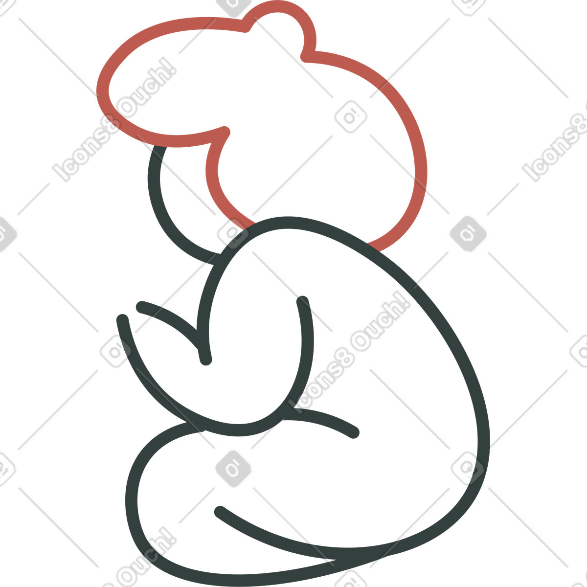 Illustration Baby-sitting dans le style Macaroni à télécharger aux formats PNG, SVG