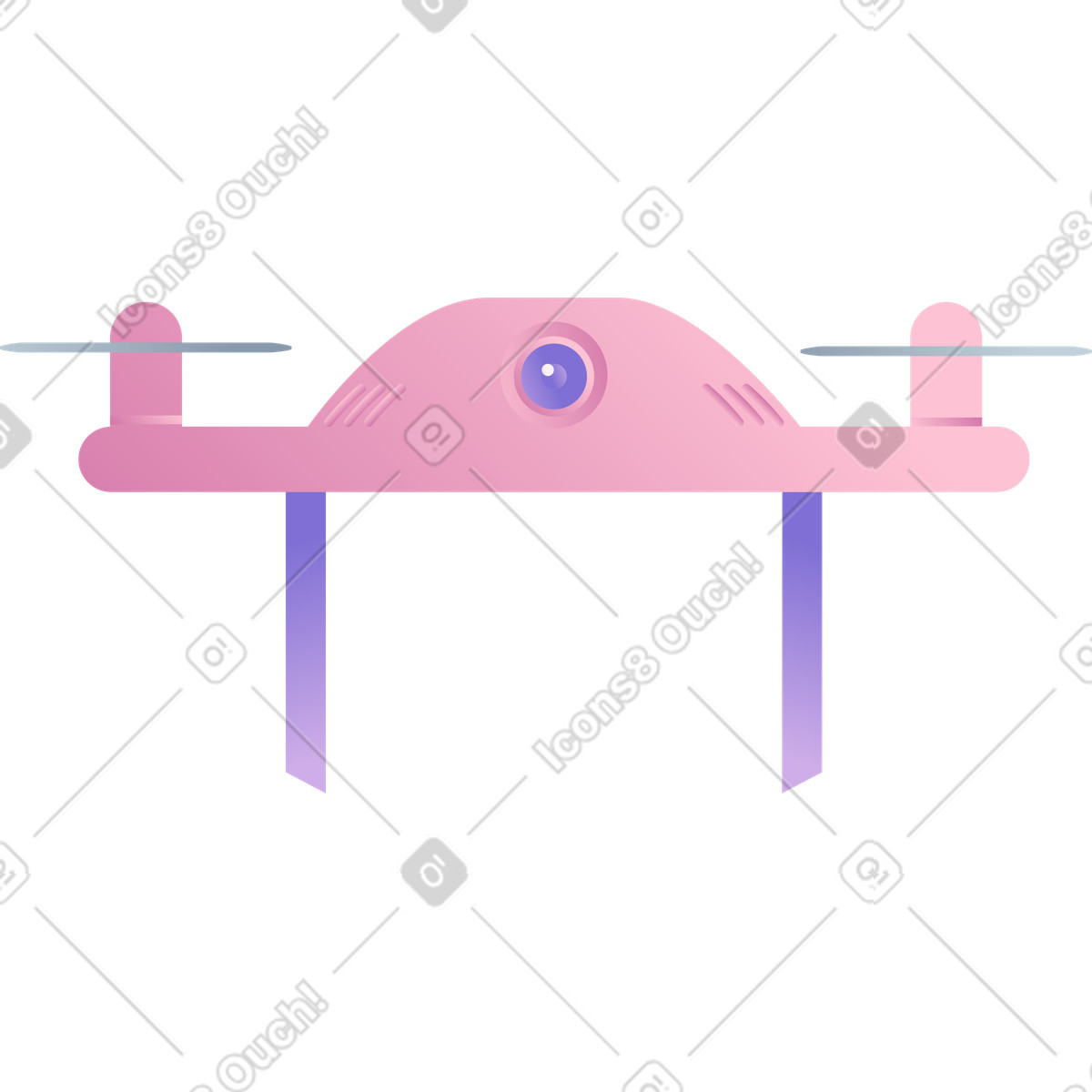 Drone illustrazione in stile Silky scarica in PNG, SVG