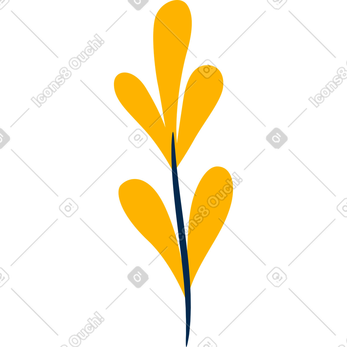 Pflanze-Illustration im Flame-Stil als Download in PNG, SVG