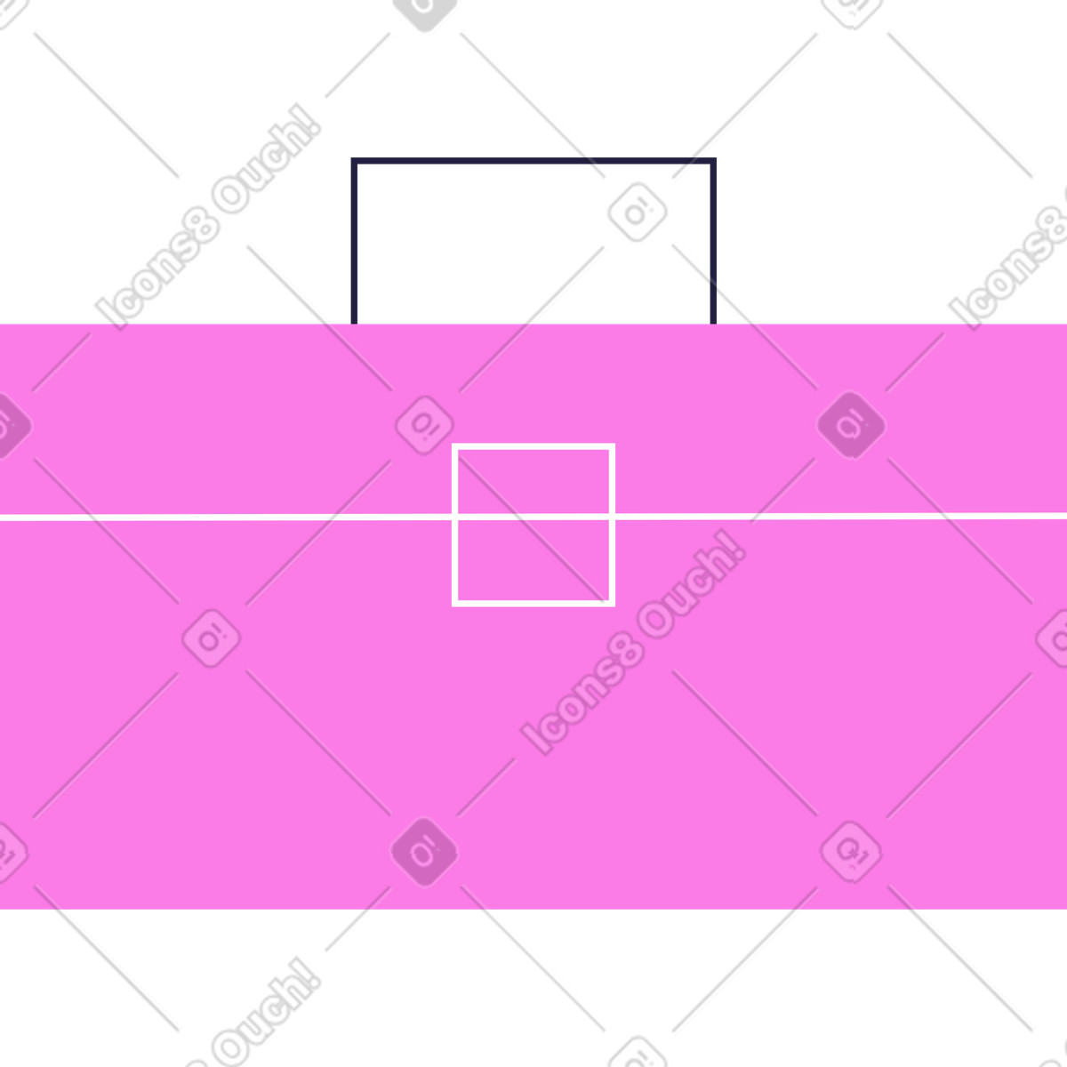 Ilustración Maletín en estilo Mellow a descargar en PNG y SVG
