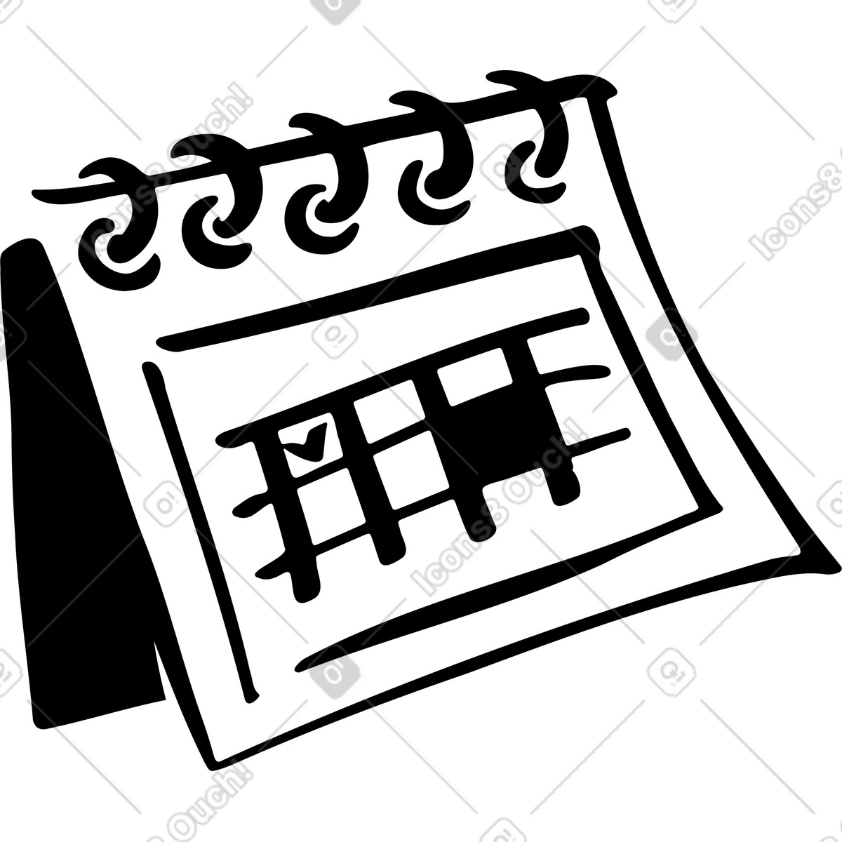 Ilustração de Calendário em no estilo Line para baixar em PNG, SVG