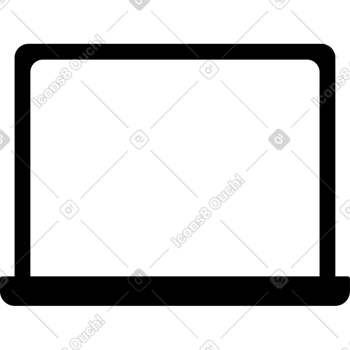 Ilustração de Computador portátil em no estilo Transistor para baixar em PNG, SVG