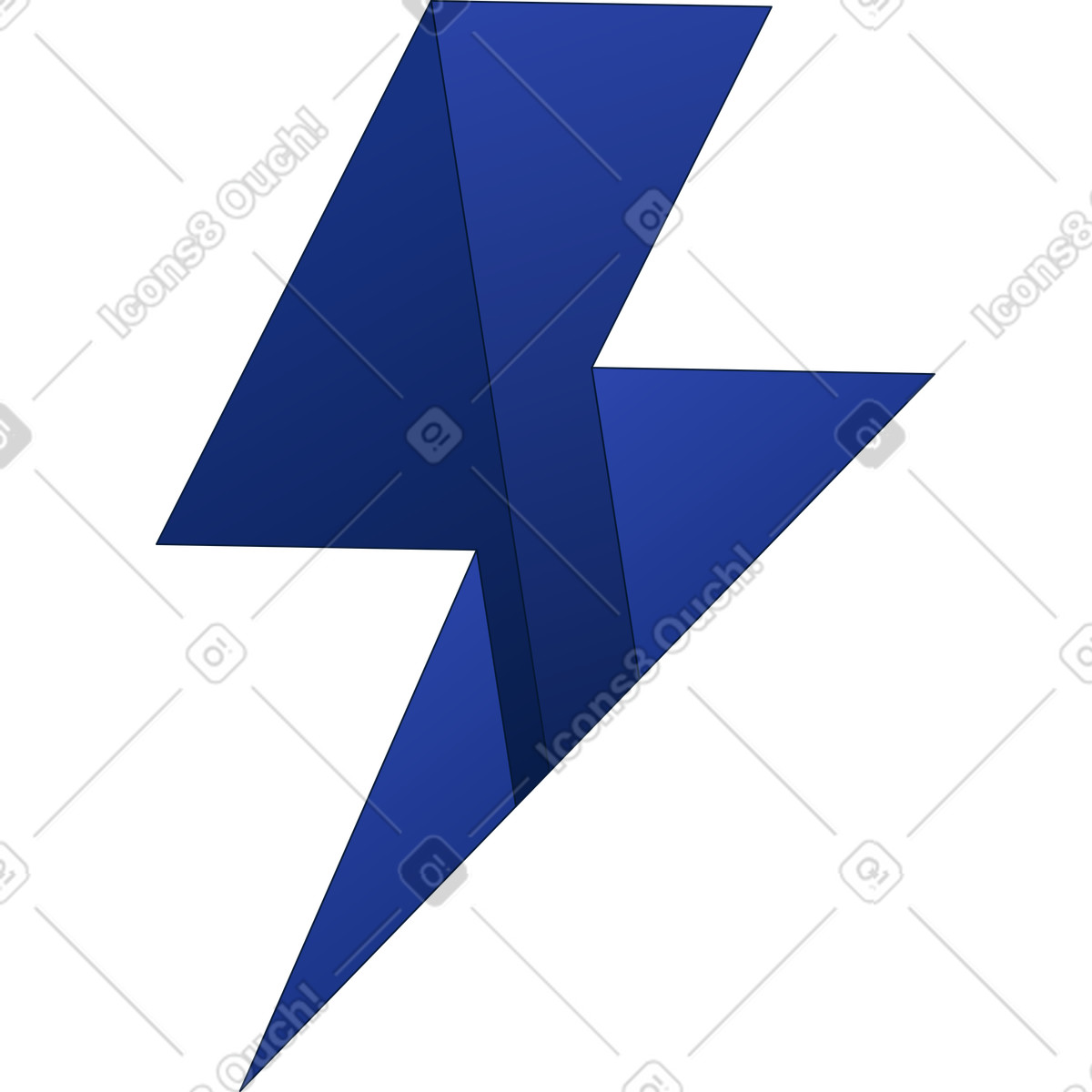 Lightning shape illustration in Neat style download in PNG, SVG