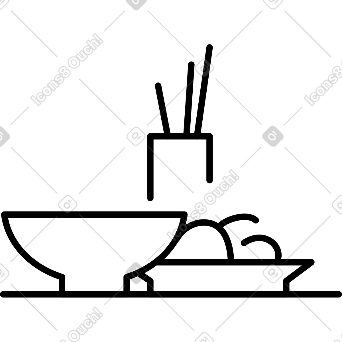 Ilustración Platos en estilo Weekday a descargar en PNG y SVG