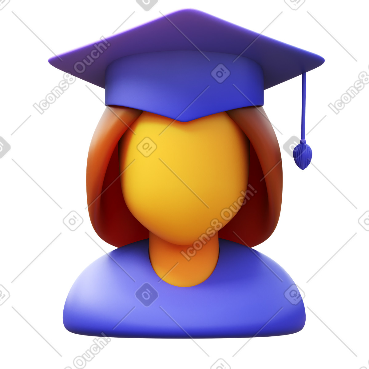 Graduate illustration featuring high-quality clipart graphics for celebration and achievement