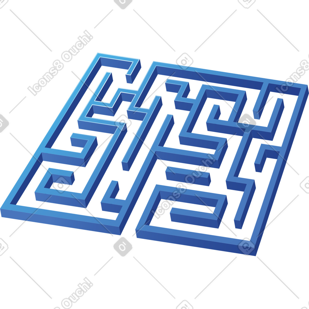 Ilustración Laberinto en estilo Quantum a descargar en PNG y SVG