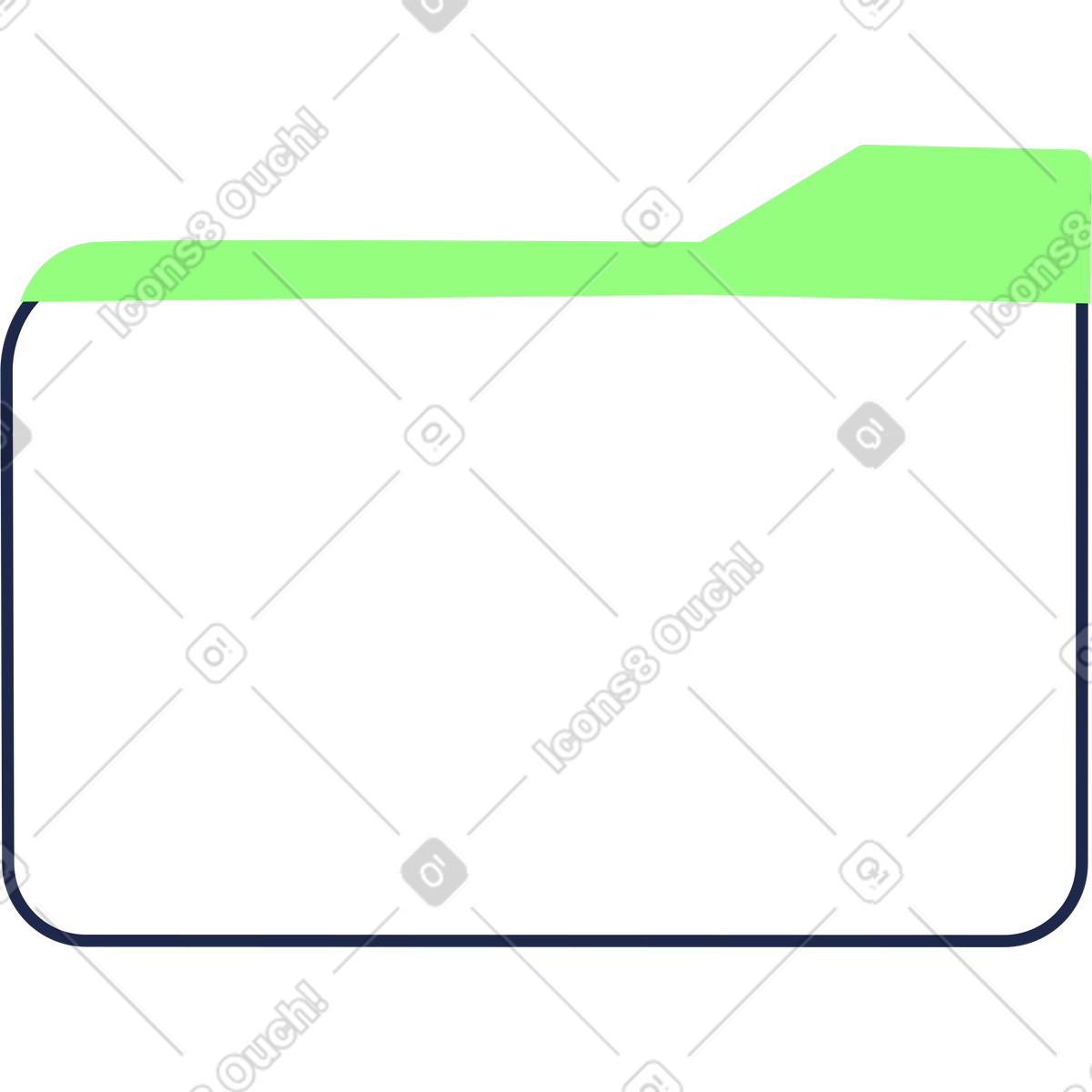 Ilustração de Pasta em no estilo Outline para baixar em PNG, SVG