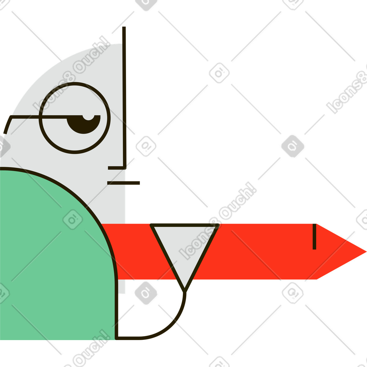 Geom 스타일의 디자이너 일러스트레이션 PNG, SVG 다운로드