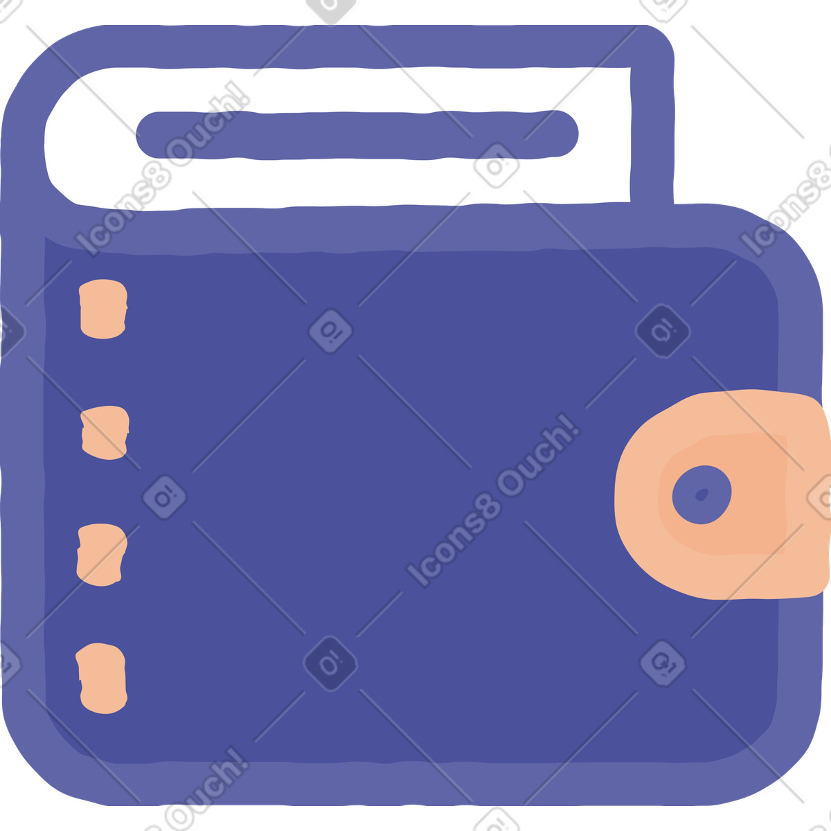 Ilustração de Carteira em no estilo Stripy para baixar em PNG, SVG