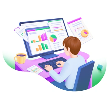 A person analyzing graphs and charts on a computer screen, representing lead data analysis